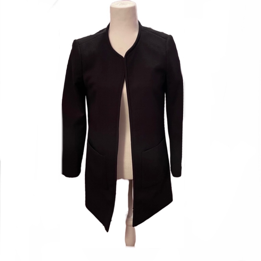 H&M Black Light Coat/Collarless Blazer